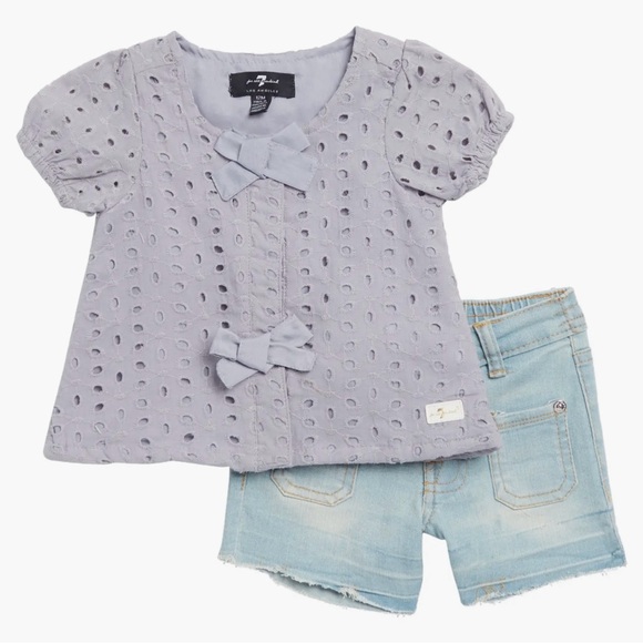 NWT 7 For All Mankind Lavender Set - Picture 1 of 5